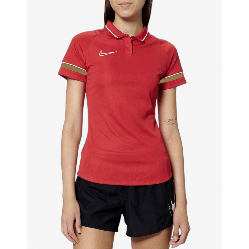 NIKE Dri-Fit Academy 21 Short Sleeve Polo Red