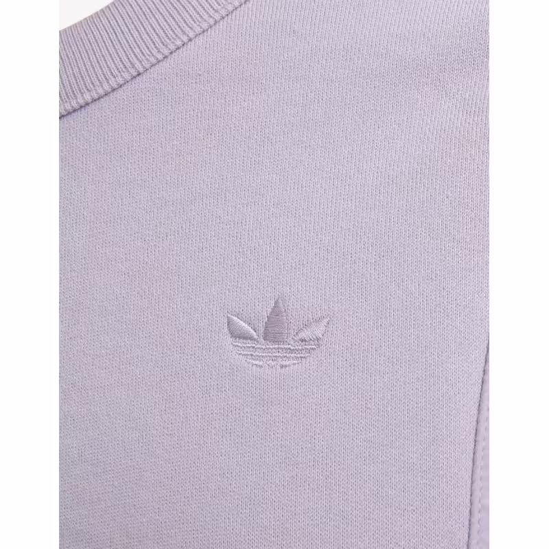 ADIDAS Originals Embroidered Logo Crew Neck Sweatshirt Purple