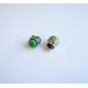 Бутон, метален, незадържащ, НО, зелен, 125V, 3A, Ф16mm