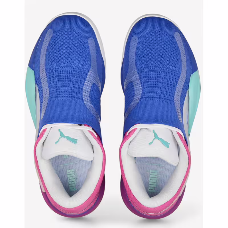 PUMA Rise Nitro Fadeaway Basketball Shoes Blue/Pink