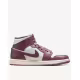 NIKE Air Jordan 1 Mid Shoes Mauve/White
