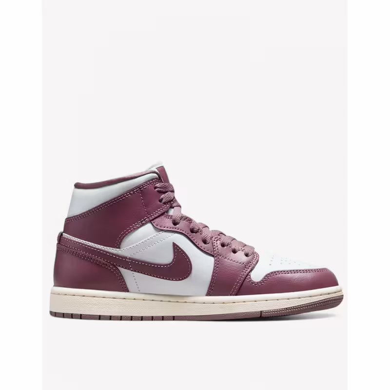 NIKE Air Jordan 1 Mid Shoes Mauve/White