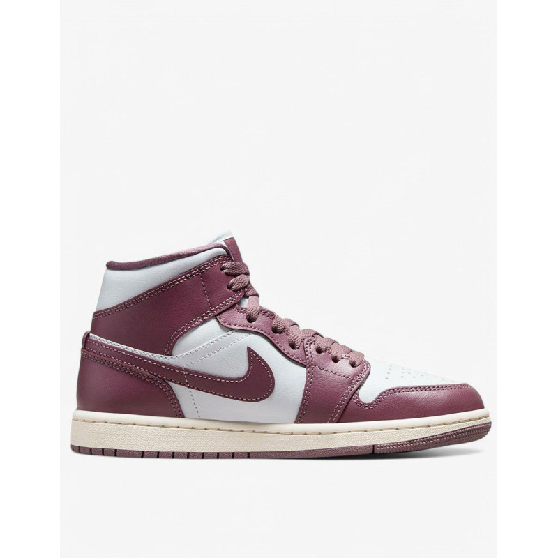 NIKE Air Jordan 1 Mid Shoes Mauve/White