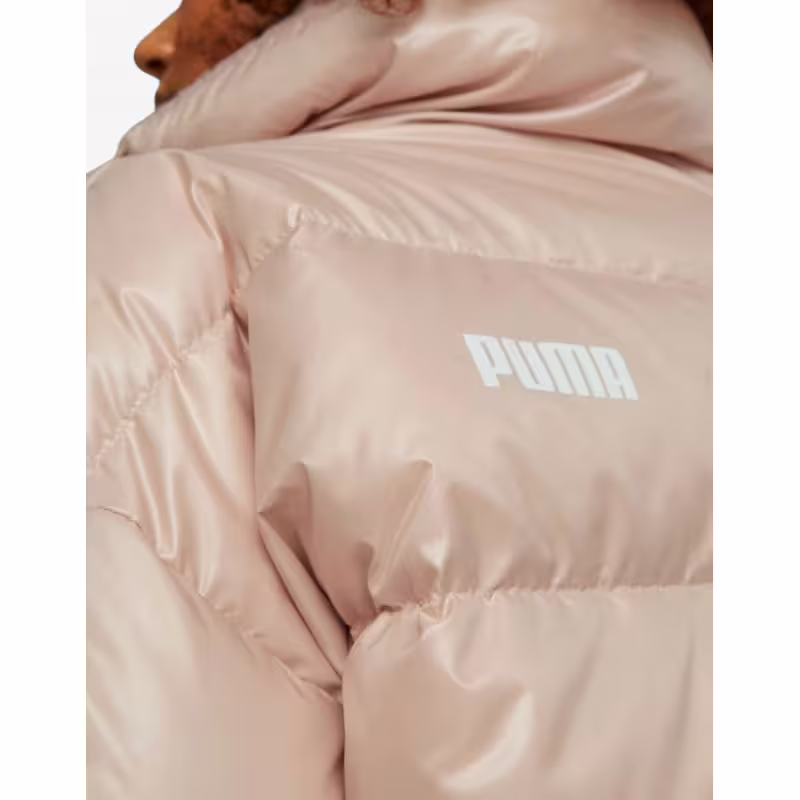 PUMA Style Down Shiny Puffer Jacket Pink