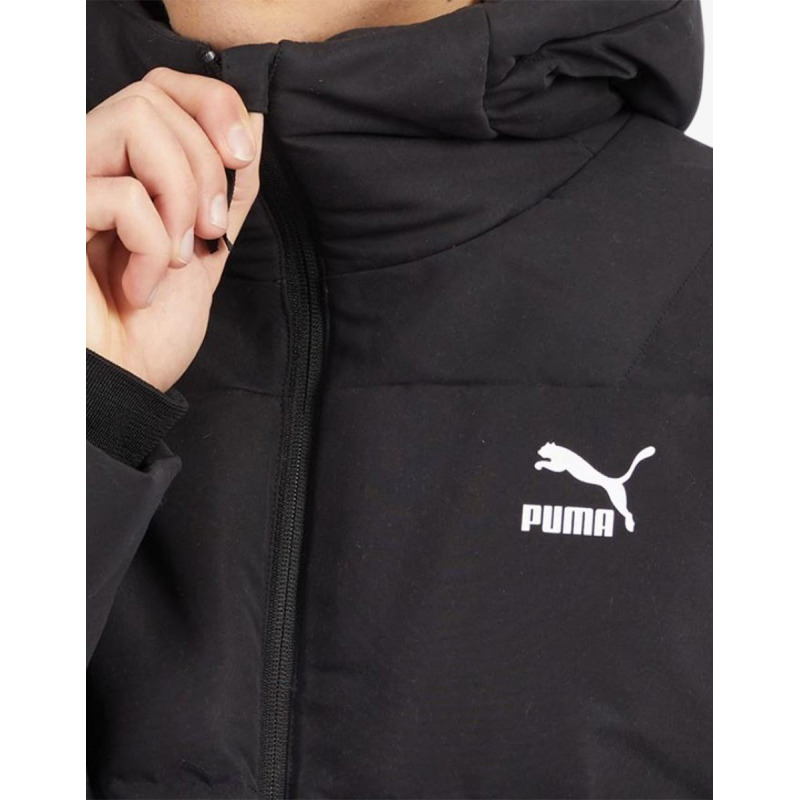 PUMA Down Puffer Full-Zip Hooded Jacket Black