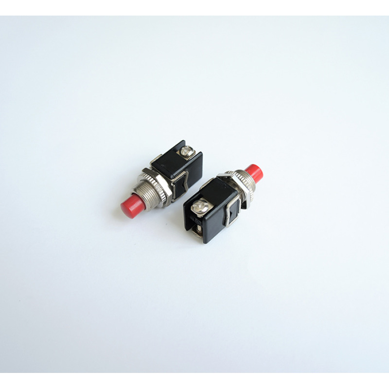 Бутон PBS-13B, незадържащ, НО, черен, 250VAC, 4A, SPST, Ф12mm