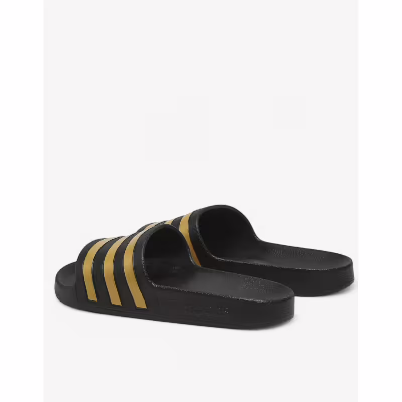 ADIDAS Adilette Aqua Slides Black/Gold
