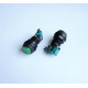 Бутон за игрална машина светещ незадържащ НО зелен 250V 6A Ф24mm