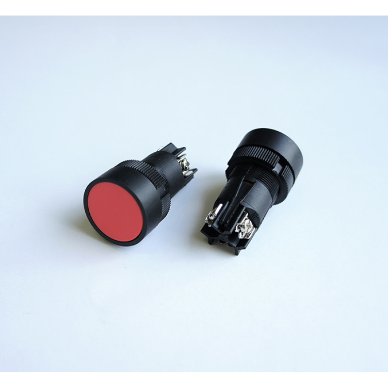 Бутон EA145 незадържащ НО червен 250V 3A Ф22mm
