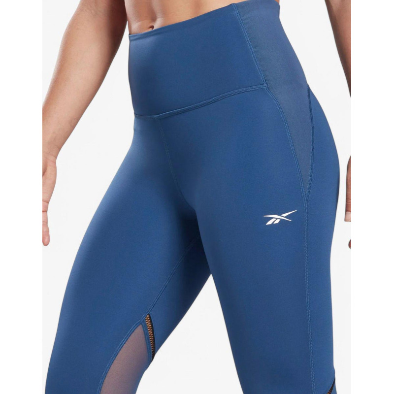 REEBOK Ts Lux Perform Perforated Leggings Blue