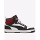 PUMA Rebound V6 Mid Shoes White/Black/Red