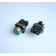 Бутон BA31 незадържащ НО зелен 250V 3A Ф22mm