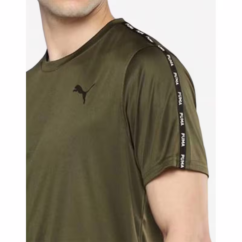 PUMA Essentials Taped Tee Dark Olive
