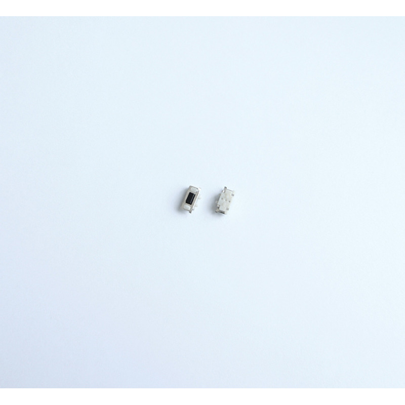 Микро бутон, 2pin, 6x3,5x3,5mm, незадържащ, НО, бял, H=2mm