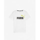 PUMA Essentials+ Two-Tone Logo Tee White/Lime