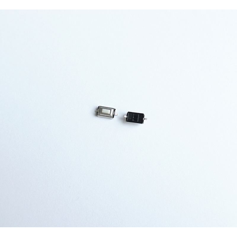 Малък, микро бутон 2pin 4,5x2x3mm незадържащ НО бял 12V 0,05A H=1mm