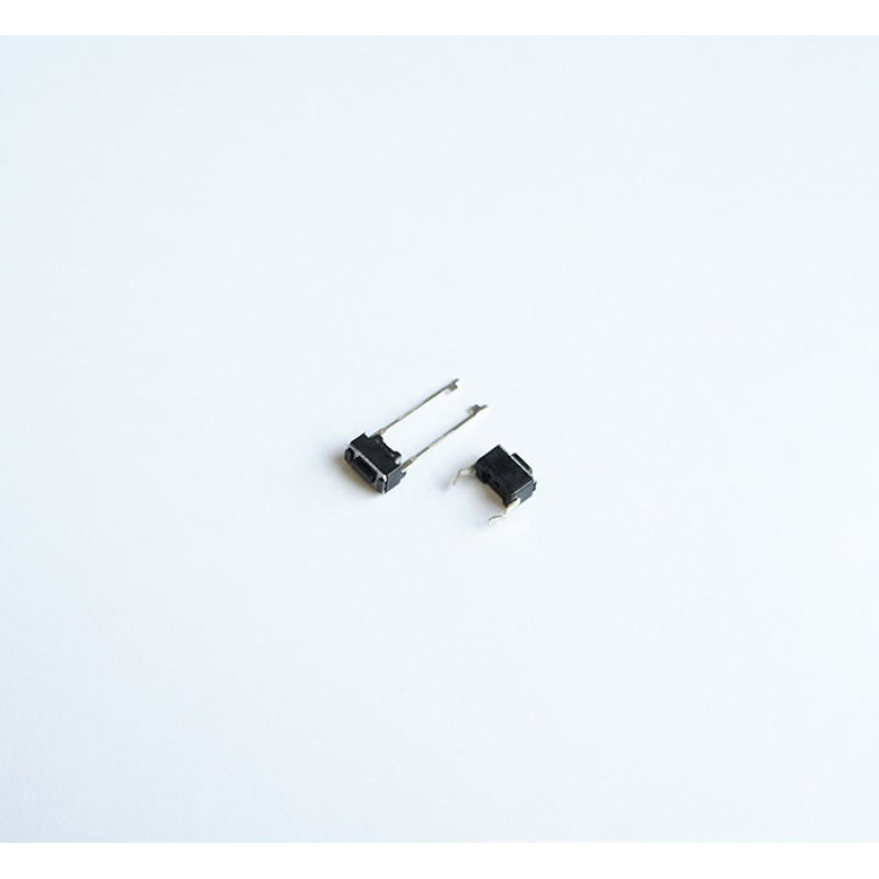 Малък бутон 2pin 6x3,5x4mm PANASONIC незадържащ НО черен 12V 0,05A H=0,5mm