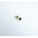 Малък ъглов бутон 2pin 6x6x6,5mm незадържащ НО черен 12V 0,05A H=3,5mm