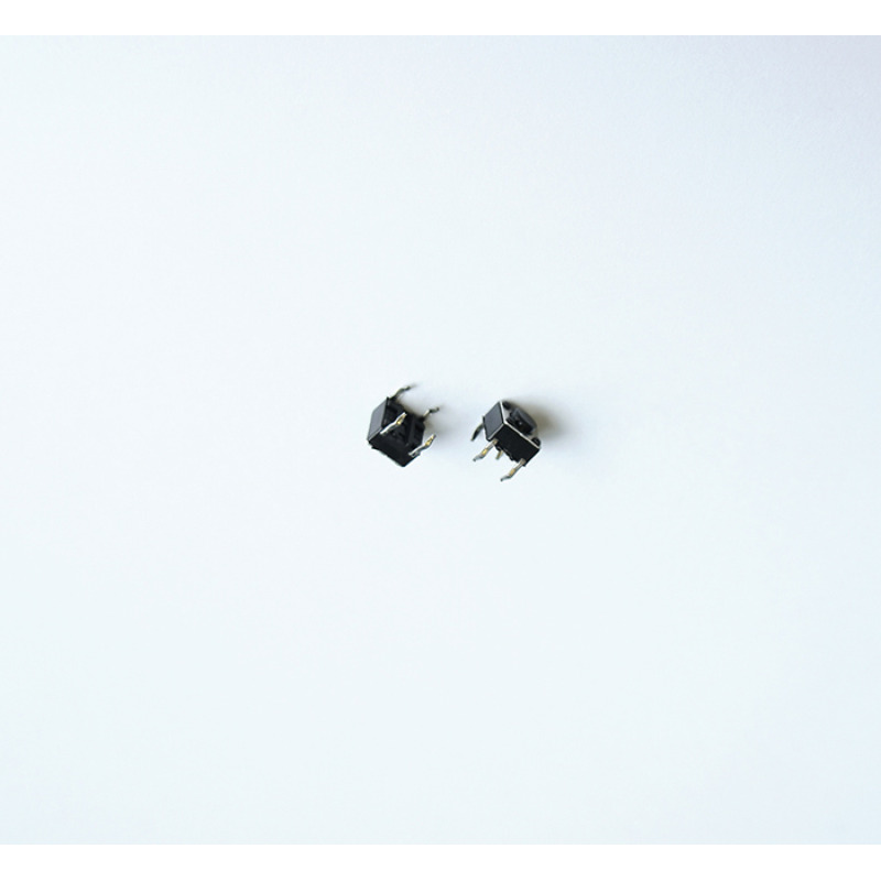 Малък бутон 4pin 6x6x5mm незадържащ НО черен 12V 0,05A H=2mm