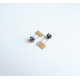 Малък бутон 2pin 6x8,5x5mm незадържащ НО червен 12V 0,05A H=2mm