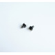 Малък бутон 4pin 6x6x8mm  незадържащ НО черен 12V 0,05A H=5mm