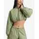 ADIDAS Sportswear City Escape Padded Bomber Jacket Green