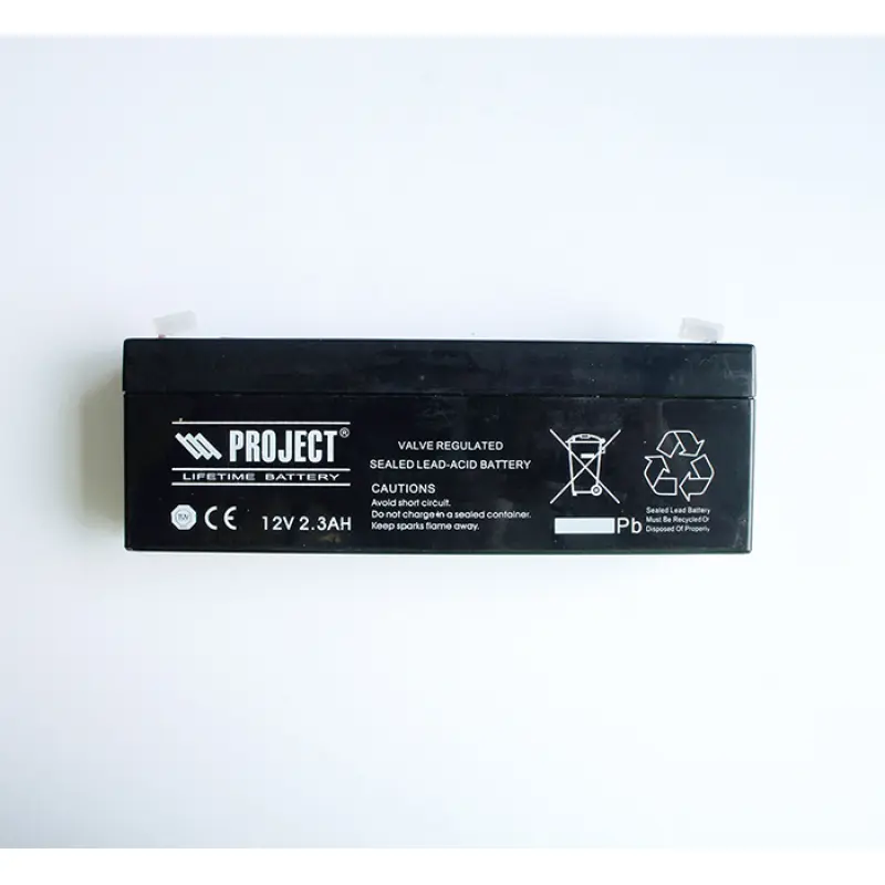 Акумулаторна, оловна батерия PROJECT, 12VDC, 2,3AH, 175х35х60mm