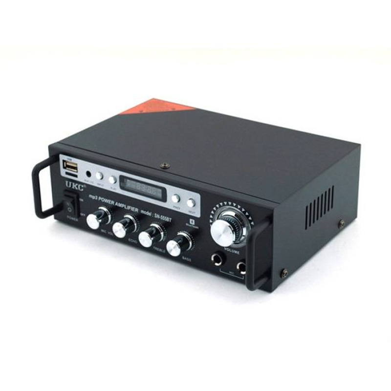 Караоке, блутуут, домашен, аудио усилвател SN-555BT, FM, SD, USB, BLT, 2x60W, 220V