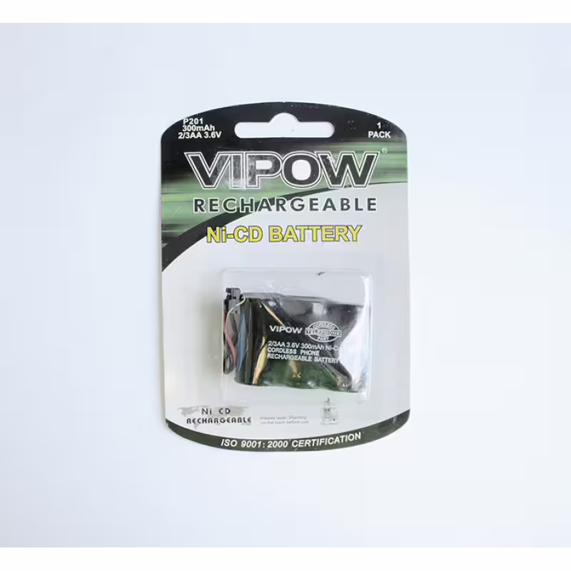 Акумулаторна батерия PKCELL 3,6V 600mAh 2/3AA Ni-Cd