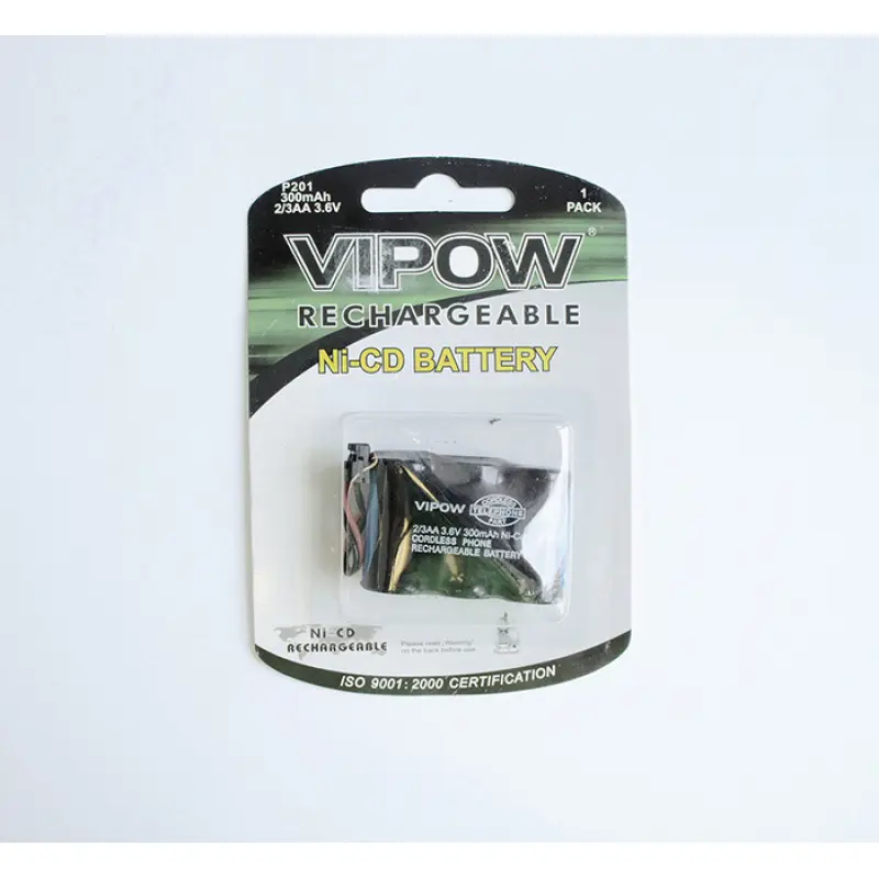 Акумулаторна батерия PKCELL 3,6V 600mAh 2/3AA Ni-Cd