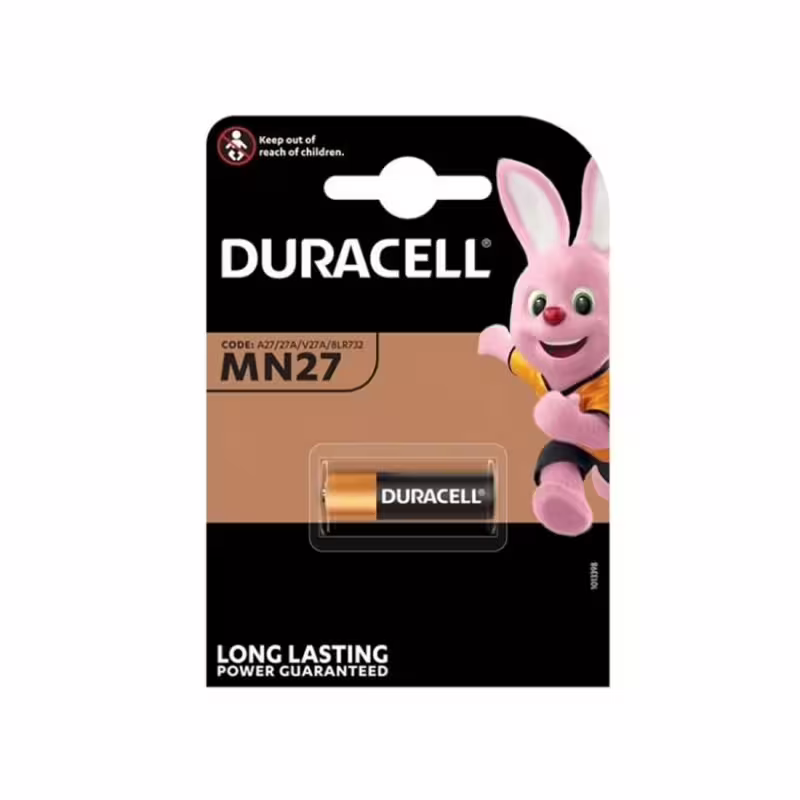 Алкална батерия DURACELL, 12VDC, 27A, MN27
