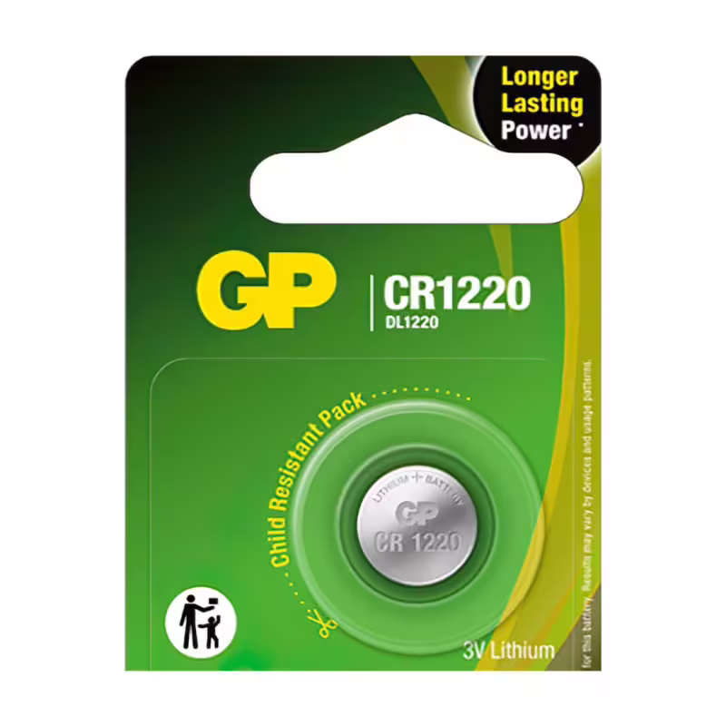 Литиева плоска батерия GP, 3VDC, CR1220, 5012LC