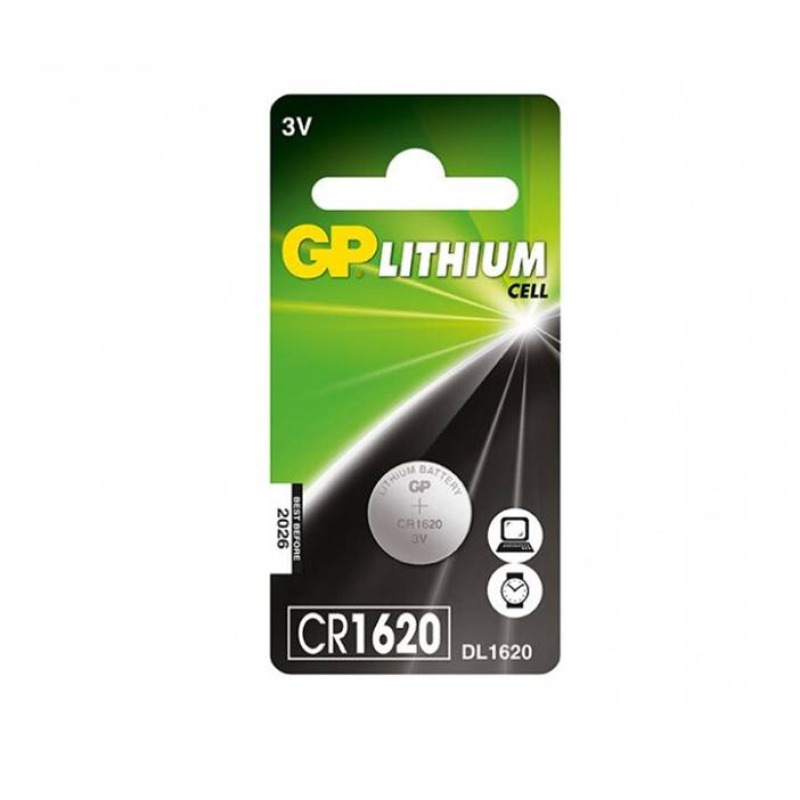 Литиева плоска батерия GP 3V  CR1620 (5009LC)
