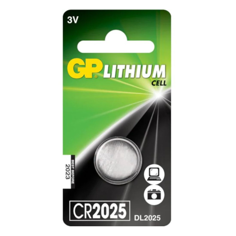 Литиева плоска батерия GP, 3VDC, CR2025, DL2025