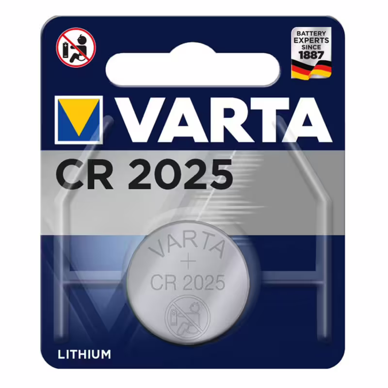 Литиева, плоска батерия VARTA, 3VDC, CR2025, DL2025