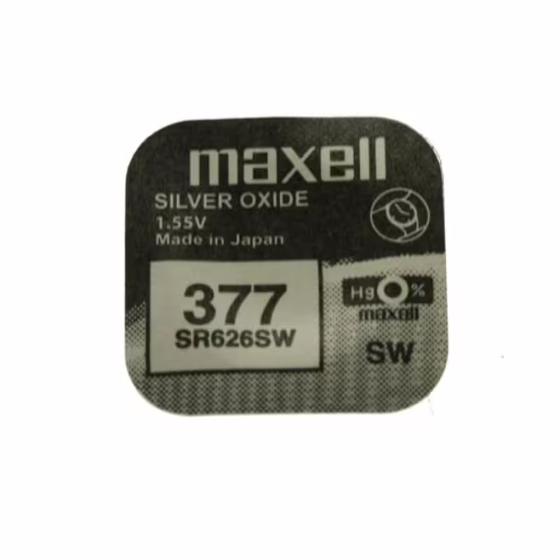 Сребърна плоска батерия MAXELL 1,5V 377A (SR626SW)