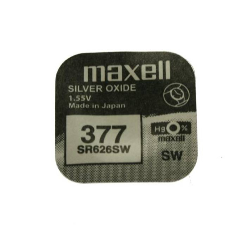 Сребърна плоска батерия MAXELL 1,5V 377A (SR626SW)