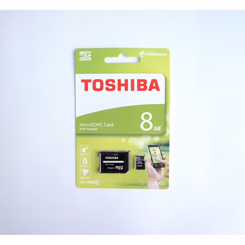 MicroSD карта памет клас 4 TOSHIBA с адаптер 8GB 