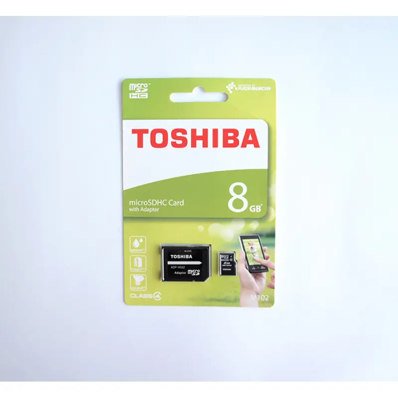 MicroSD карта памет клас 4 TOSHIBA с адаптер 8GB 