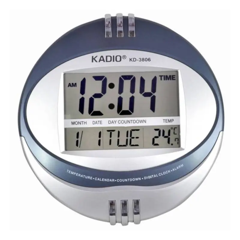 Стенен часовник, термометър, календар, вътрешно ползване, Ф300mm, -10&deg;C до 50&deg;C