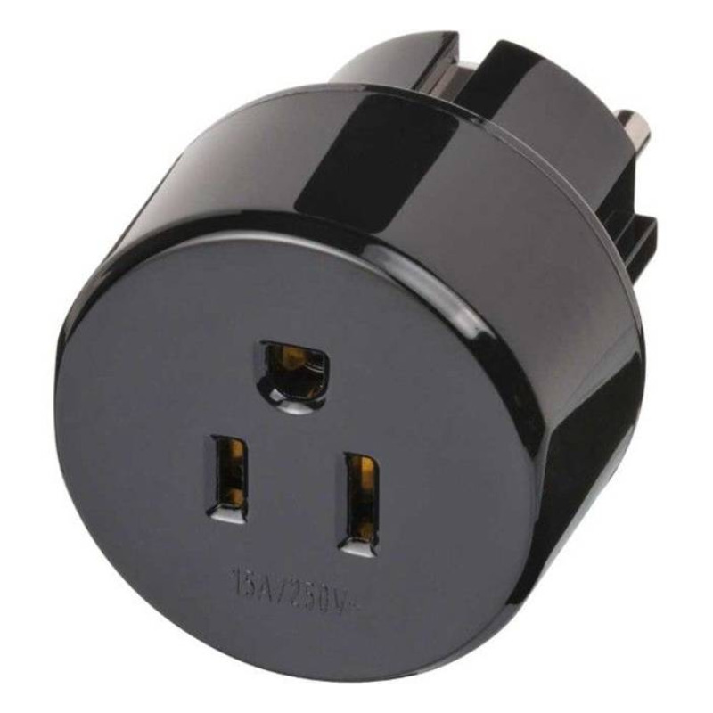 Преходник 1508520 за български, EU контакт "шуко" от японски, американски US, 220VAC, 15A, 3150W