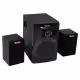 Компютърни тонколонки с буфер и регулиране на баса черни 1x10W+2x2W