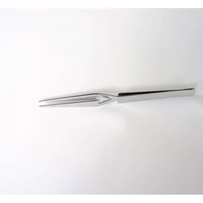 Пинсета права с гладки челюсти 120mm