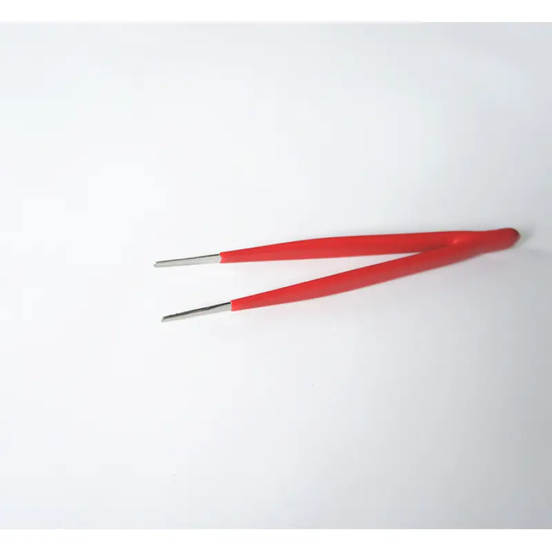 Пинсета с изолация 908, права, наребрени челюсти, 145mm