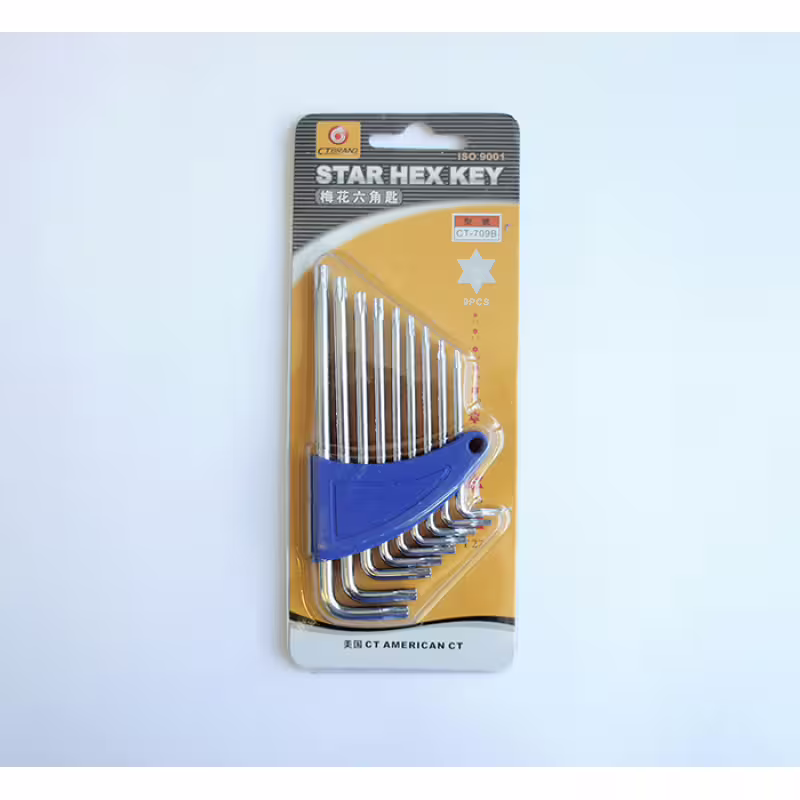 Торкс (звезда) ключове Г-образни комплект 9бр. T6 - T27mm