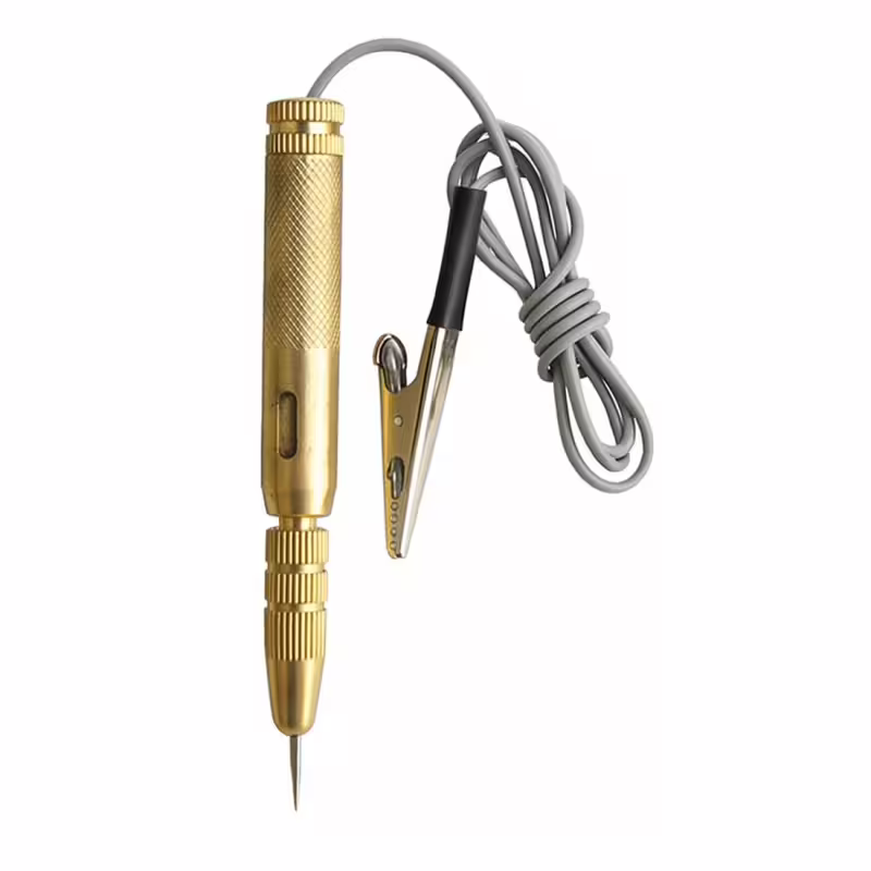 Тестер на напрежение за автомобил, щипка крокодил, лампа, метален, от 6VDC до 24VDC, 0,8m