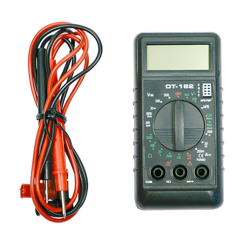 Мултицет DT-182, малък, със зумер, VAC, VDC, ADC, OHM