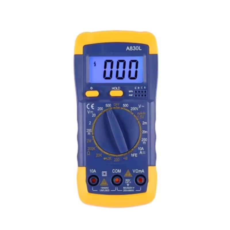 Мултицет DT-A830L, зумер, светещ дисплей, VAC, VDC, ADC, OHM