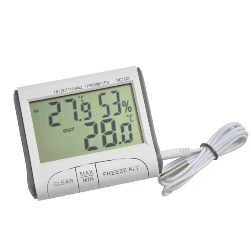 Термометър и влагомер DC103, сонда, вътрешно, външно ползване, -10&deg;C до 50&deg;C, 20% до 99%