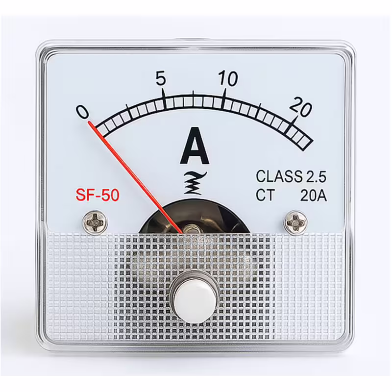 Амперметър, AC, директен, 20A, Ф44mm